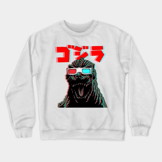 3D King of Monsters Crewneck Sweatshirt by EnchantedTikiTees